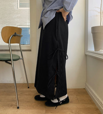 Tumi banding ribbon long skirt